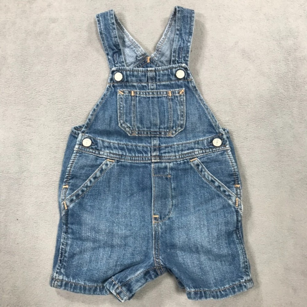 GAP Overalls Shortalls Baby Boy Size 18-24 Months Shorts Kids Blue Denim